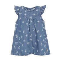 Kjole Chambray m/blomster 113453