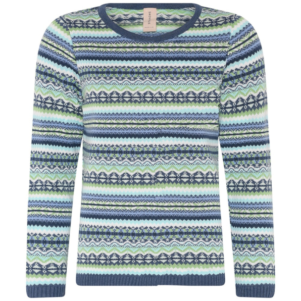 Genser Jaquard 3433 Blå - Image 2