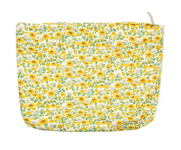 Sminkepung m/blomster Grønn/gul