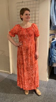 Alba Kjole Lang Orange