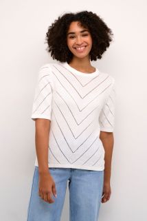 KAkelly Strikket Topp Chalk