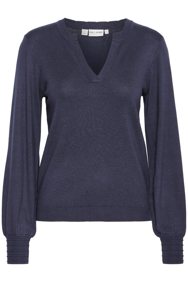 PZsara Flounce Collar Genser Svart - Image 3