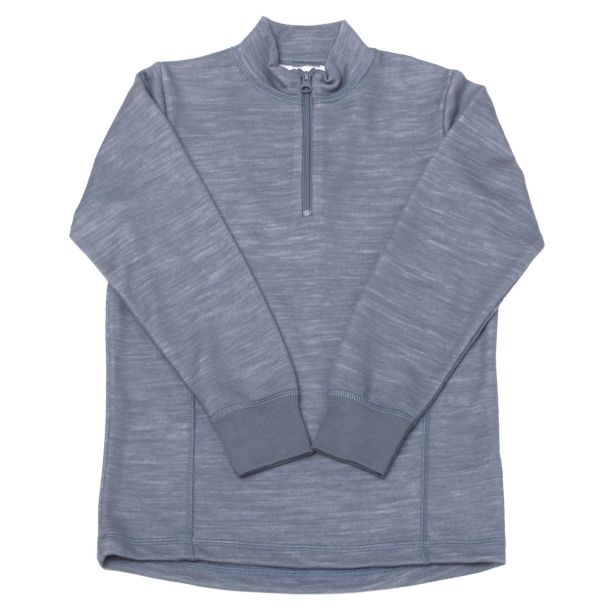 Genser m/glidelås Ull/Bambus Blå