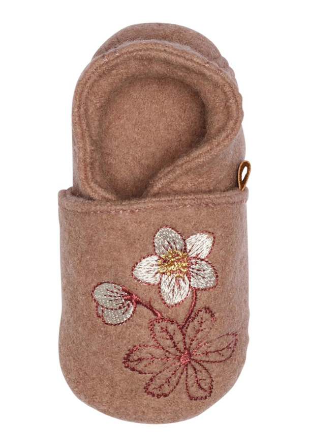 Ulltøfler m/blomster Rosa - Image 2