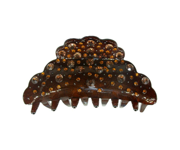 Hårklype m/strass Brun - Image 1