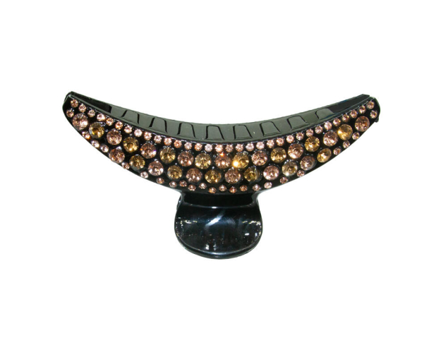 Hårklype Buet m/strass Gull