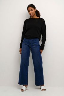 KAkarla HW Flared Jeans Medium Blue