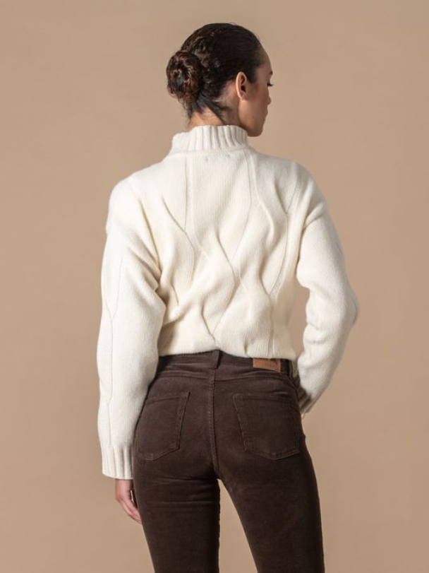 Wave Knit Genser Offwhite - Image 2