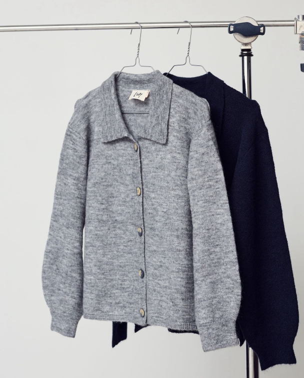 Anna Cardigan m/krage Grå - Image 1