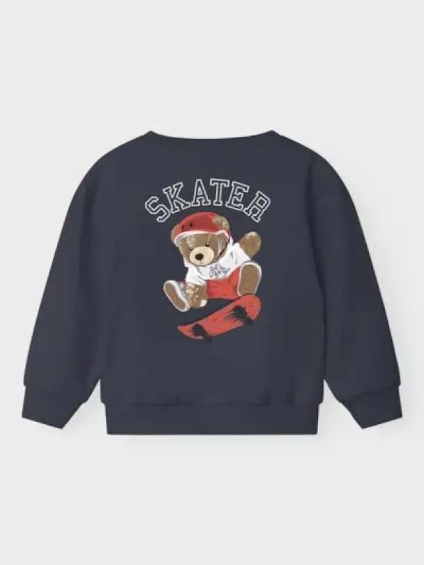 NMFnatasya Skater Genser m/bamse Blå - Image 2