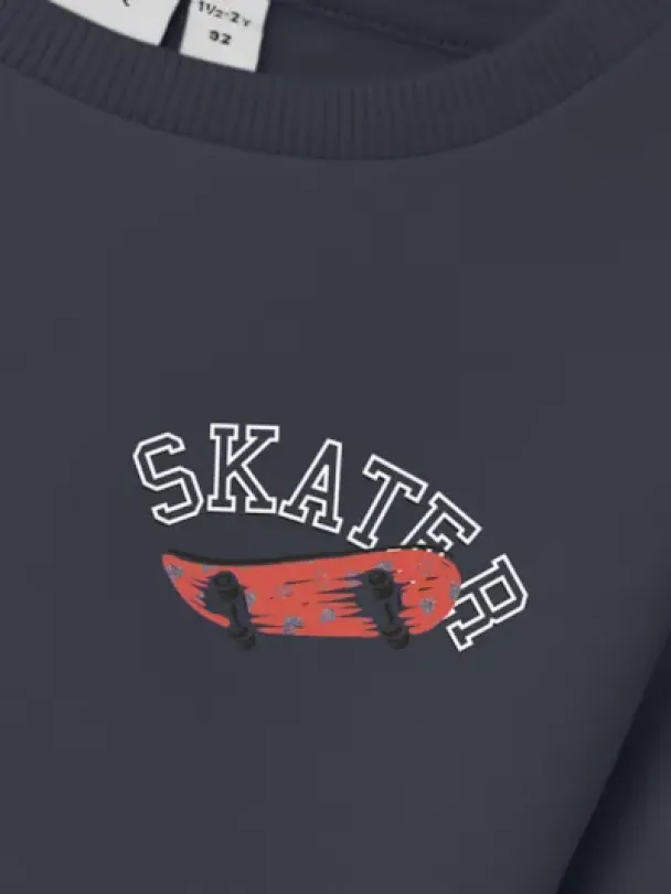 NMFnatasya Skater Genser m/bamse Blå - Image 3