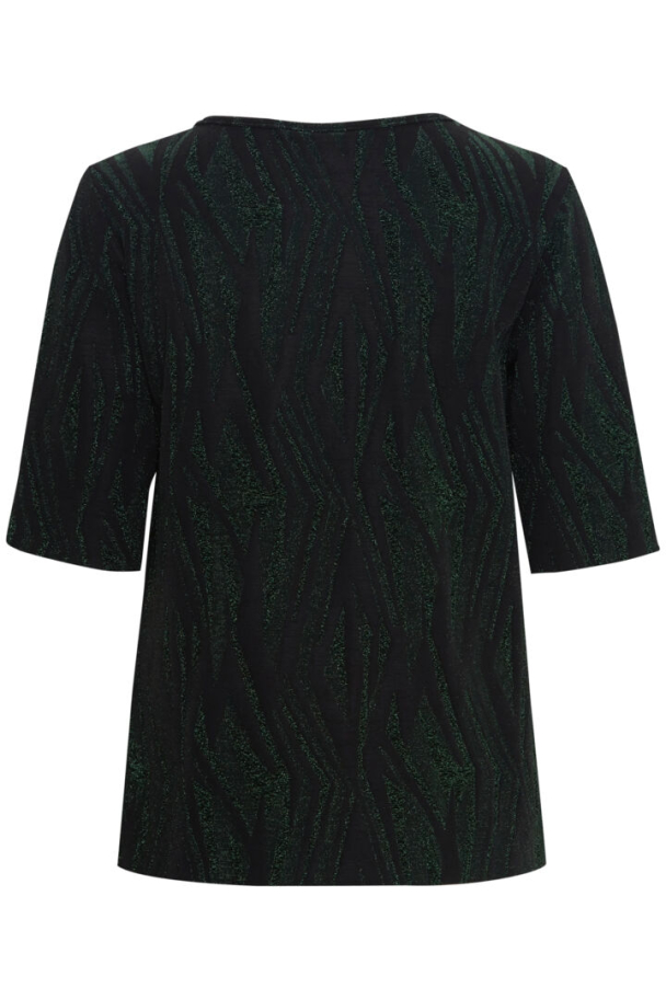 PZlucia Bluse Svart/grønn - Image 2