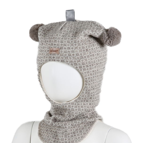 Balaclava m/nordisk Print Beige