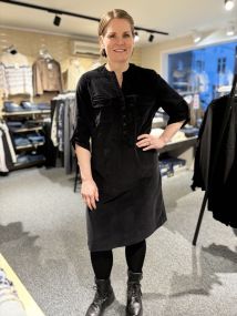 Ella-FLB Kjole Cord Svart
