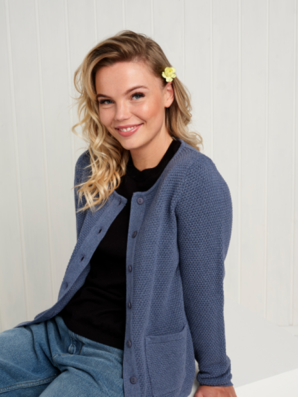 Cardigan 1566 Jeansblå - Image 1