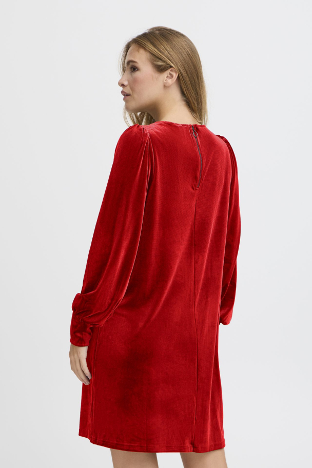 PZbarbara Velourkjole Rød - Image 9