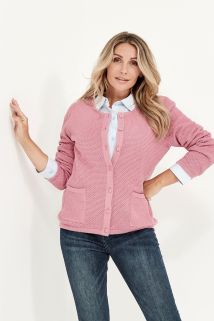 Cardigan Bomull 1566 Rosa