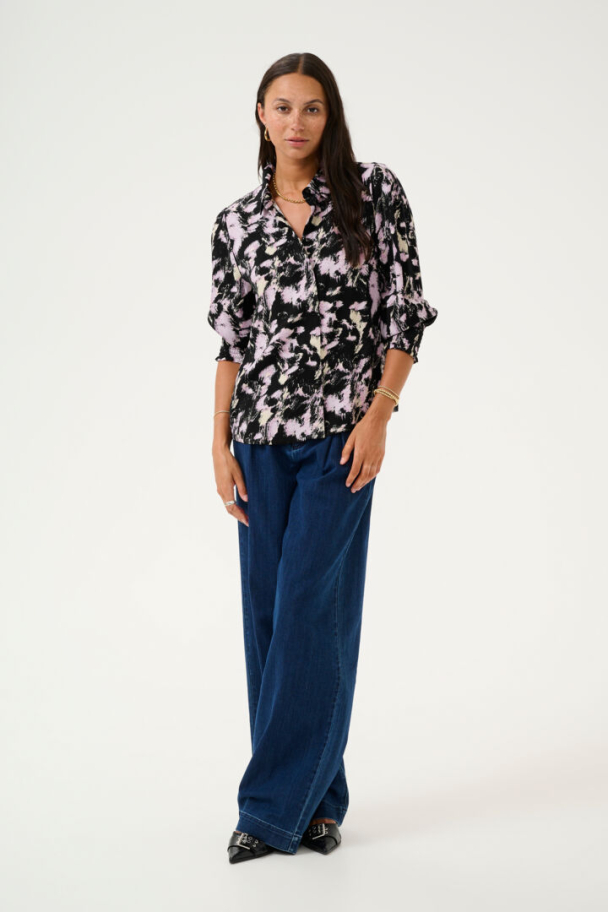 KAlura Bluse Svart/Rosa - Image 2