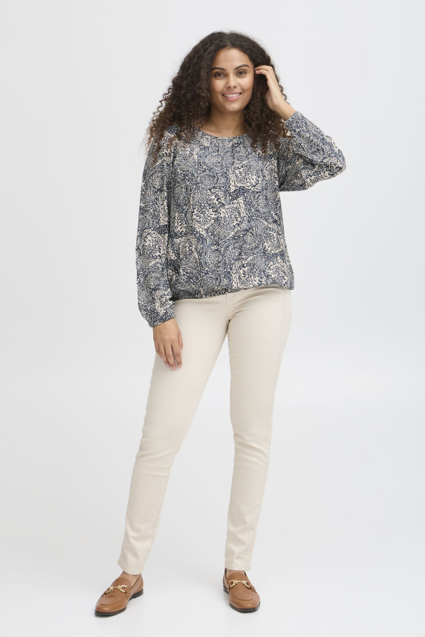 FRflowy Bluse 5 Navy Blazer - Image 6