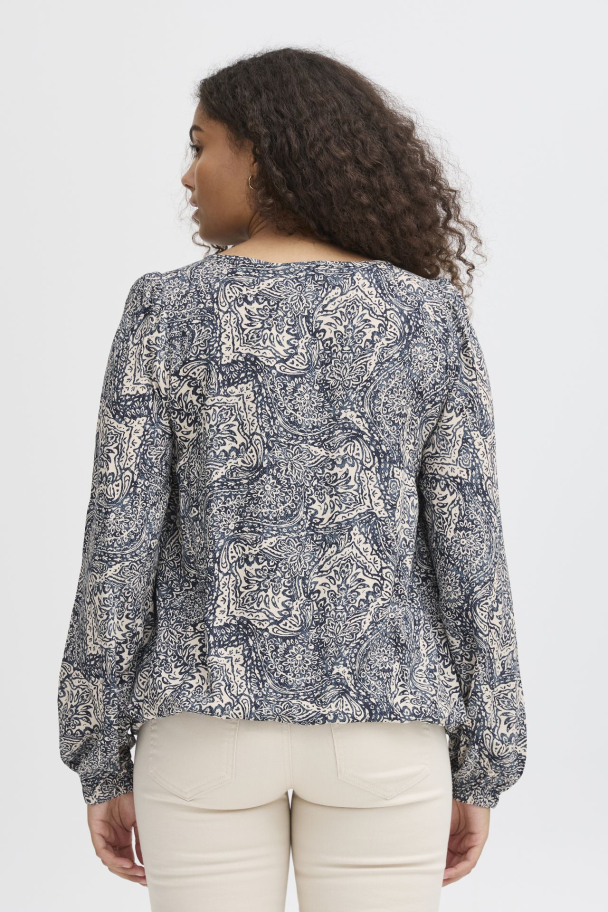 FRflowy Bluse 5 Navy Blazer - Image 9