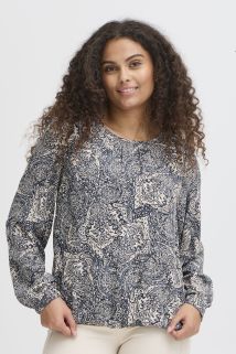 FRflowy Bluse 5 Navy Blazer