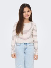 KOGanits Cropped Topp Rosa/Offwhite