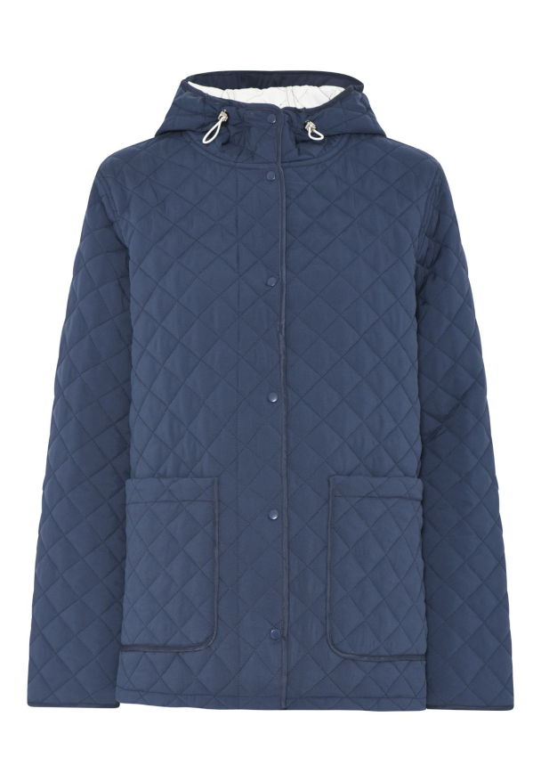 Jakke m/hette Quiltet Marine - Image 1