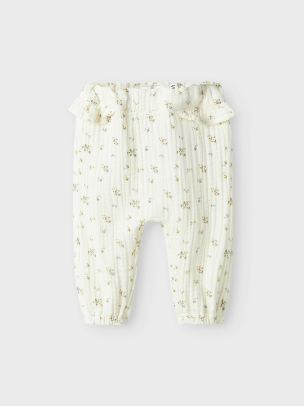 NBFdetone Bukse m/blomster Offwhite - Image 1