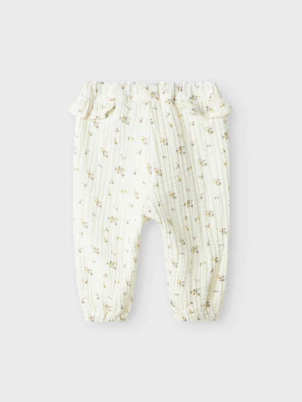 NBFdetone Bukse m/blomster Offwhite - Image 2