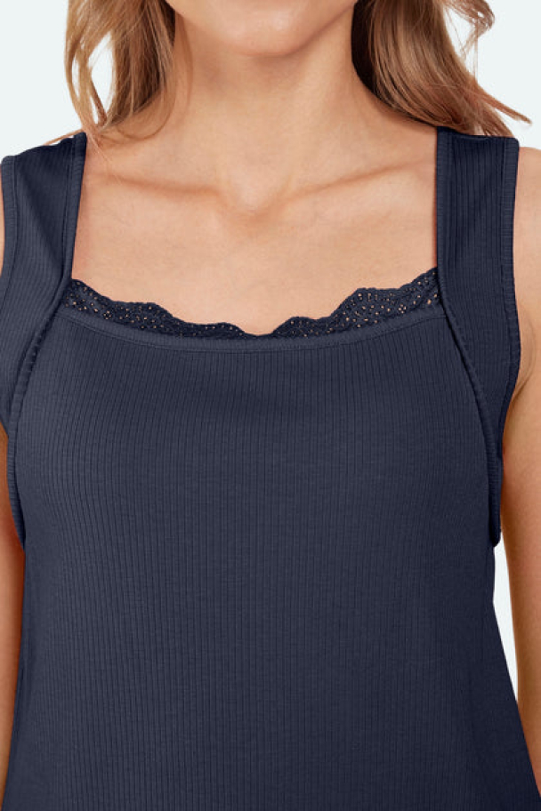 Singlet m/blonder 218364 Marine - Image 1