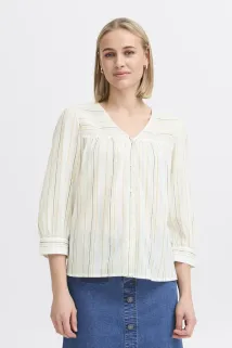 FRnadi Bluse m/striper Blå