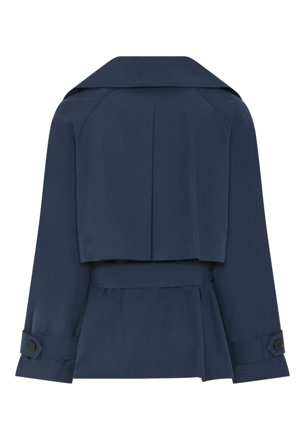 Trenchcoat Kort Marine - Image 2