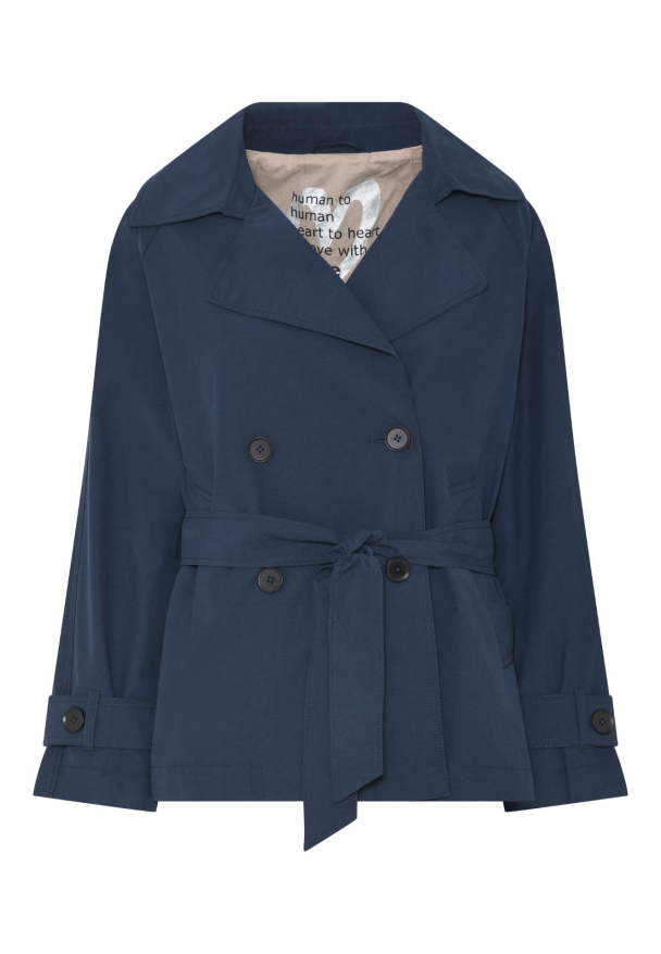Trenchcoat Kort Marine - Image 3