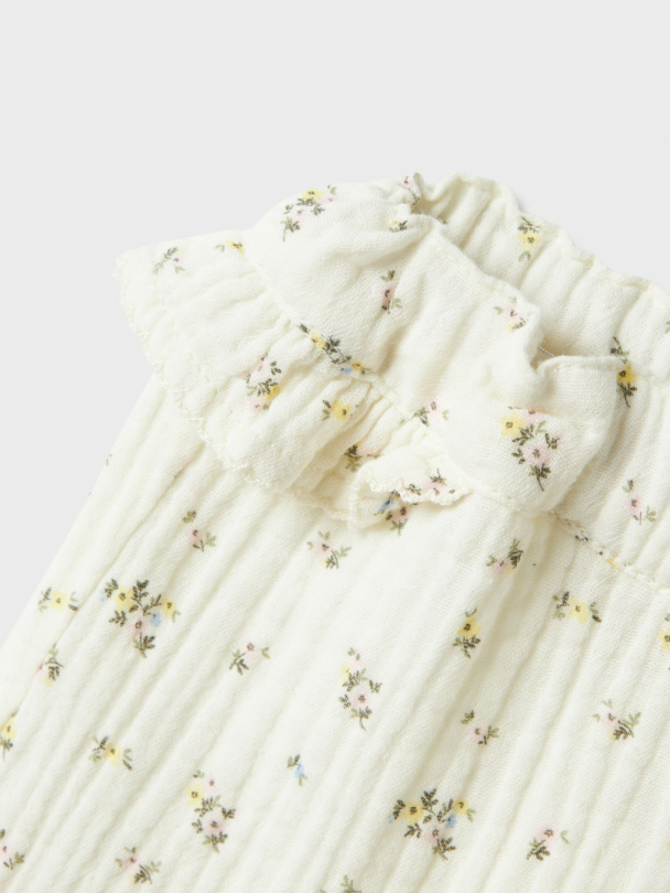 NBFdetone Bukse m/blomster Offwhite - Image 3