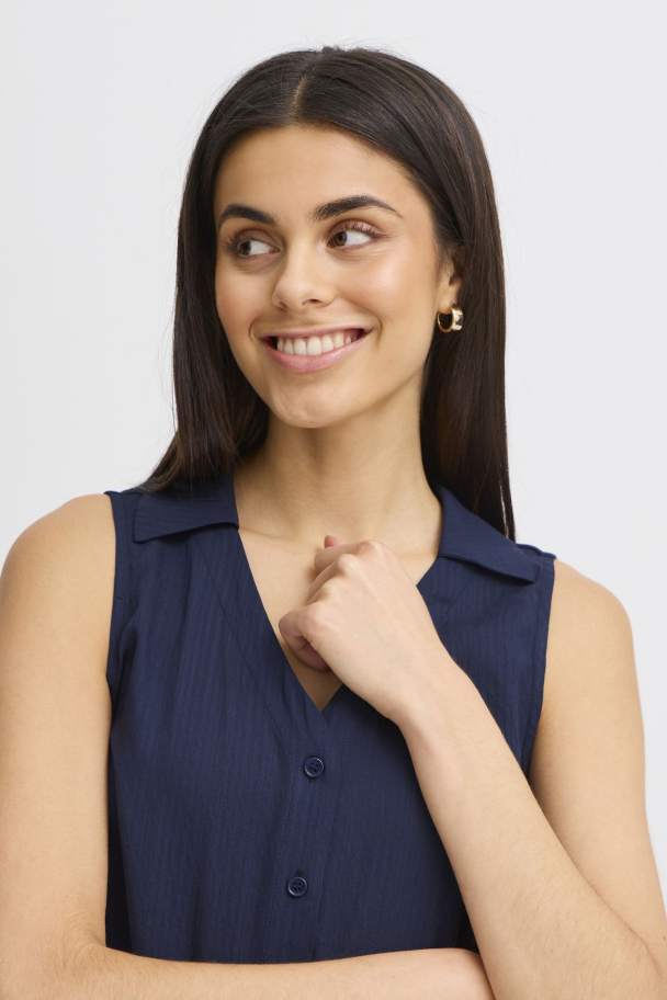 FRvina Bluse Marine - Image 4