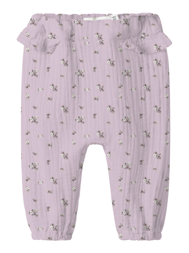NBFdetone Bukse m/blomtser Lys Lilla - Image 1