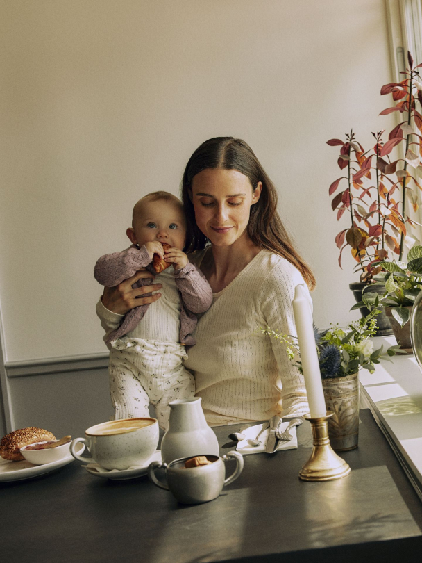 NBFdetone Bukse m/blomtser Lys Lilla - Image 2