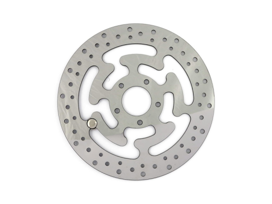 Brake rotor, left front. Polished stainless