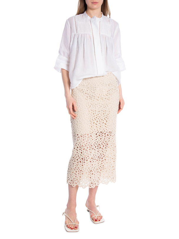 Alima Midi Skirt - Sandshell
