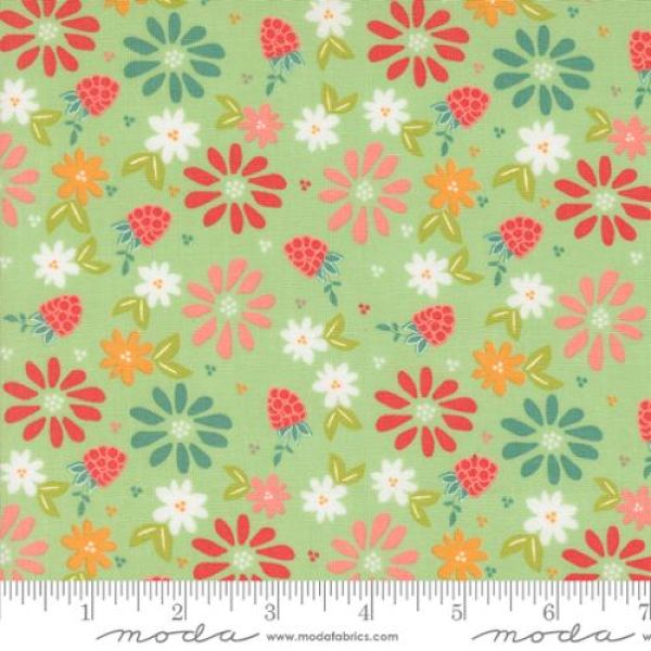 Raspberry summer mint floral