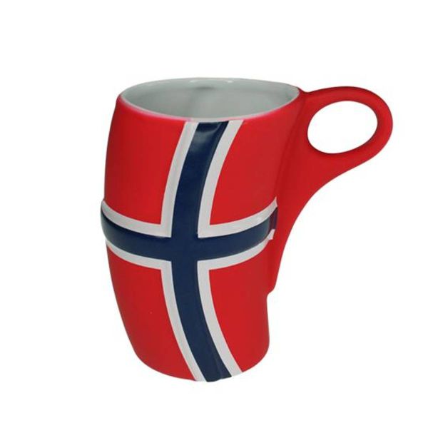 Krus med flagg, gummibelagt