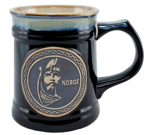 Keramikkrus med viking, sort 