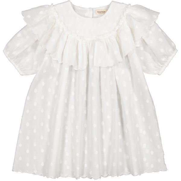 MarMar | Delsa Kjole Dobby Dots - Gentle White