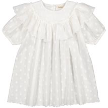 MarMar | Delsa Kjole Dobby Dots - Gentle White
