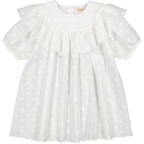 MarMar | Delsa Kjole Dobby Dots - Gentle White
