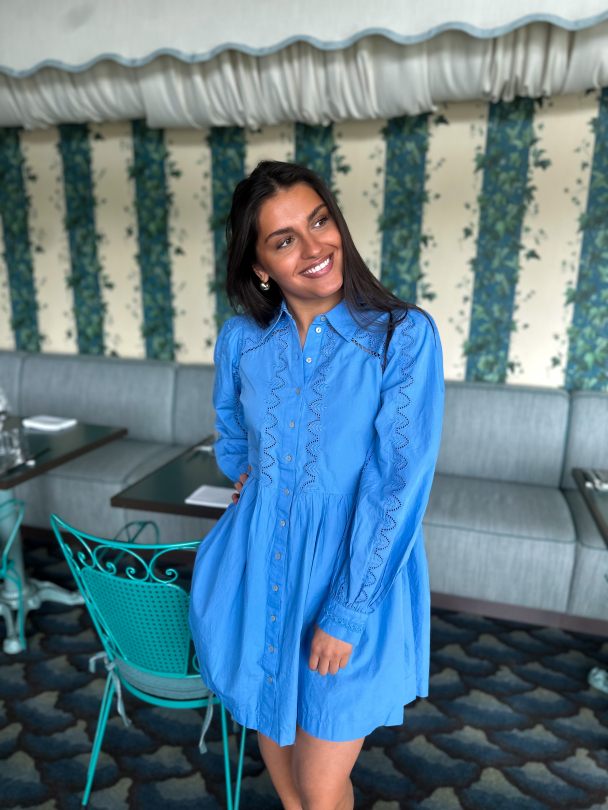 Kenira Shirt Dress - Provence  - Image 2