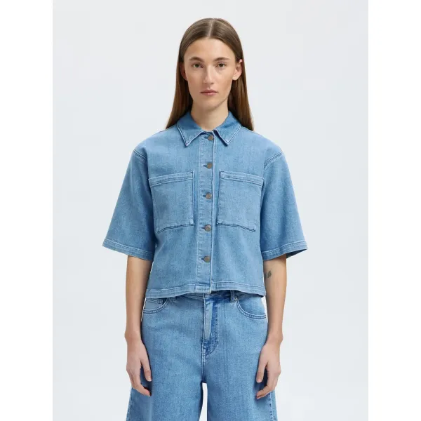 Anya Short Denim Shirt