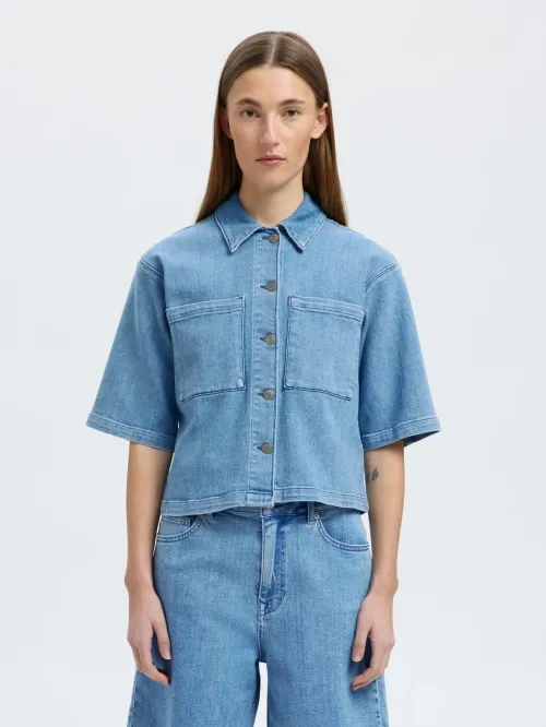 Anya Short Denim Shirt
