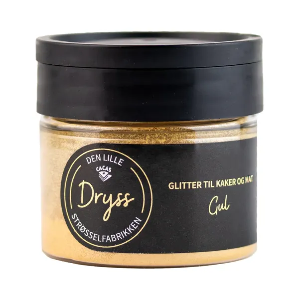 Dryss Glitterpulver Gul 10g