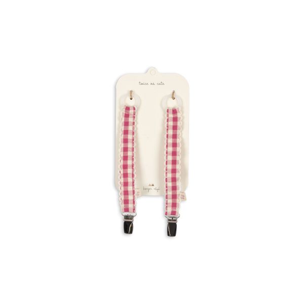 Konges Sløjd | Smokkesnor 2-pk - Bubblegum Check